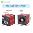 thumbnail image 3 of Hayear 51MP 60FPS Red Microscope Camera Set, 180X Lens,WIith 0.5X Barlow les, 144 LED Industrial Digital Microscope for Phone Repair PCB Soldering, 3 of 6