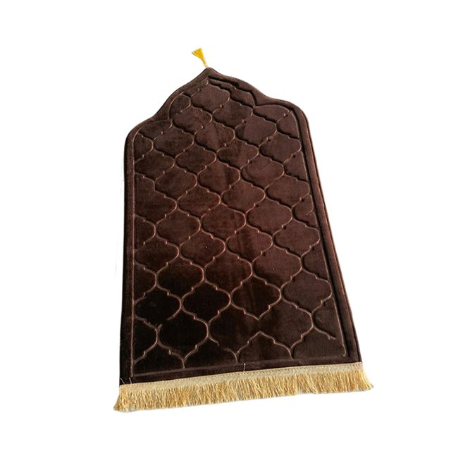 Irregular Prayer Rug Portable Blanket for Cafe Indoor Office Living Room Holiday Dark Brown