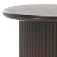 thumbnail image 5 of SAFAVIEH Agami Glam Wood Round End Table, Dark Brown, 5 of 8