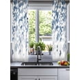thumbnail image 2 of Blue Leaves Sheer Curtains 54 Inch Length 2 Panels Set for Living Room/Bedroom, Summer Botanical Kitchen Curtains with Grommet Semi-Sheer Curtains Drapes Voile Window Treatments 42"x54"x2, 2 of 7