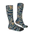 thumbnail image 3 of Fotbe Indian Paisley 2 print Women's Men's Novelty Crew Socks Cotton Socks Knee High Socks for Walking,Running,Nurses,Pregnancy, 3 of 8