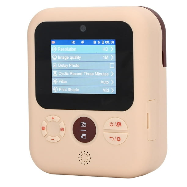 Cámaa 2.4in niños Cámara Instantánea Digital 1080p Impresión de Fotografía Video Protección de Ojo Cámara Instantánea Con 6 Rollos Imprimir Papel