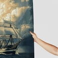 thumbnail image 3 of Autua Ship Ocean Clouds Shower Curtain Set with Hooks, Premium 100% Polyester Fabric Bathroom Curtain, Waterproof, Easy Installation, Vibrant HD Print 69"x72, 3 of 7