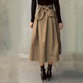 thumbnail image 4 of Landzoo Women's A Line Umbrella Skirt Bow Skirt Large Skirt Slim Waist Skirt Fashionable Comfortable Casual Women's Skirt, 4 of 5
