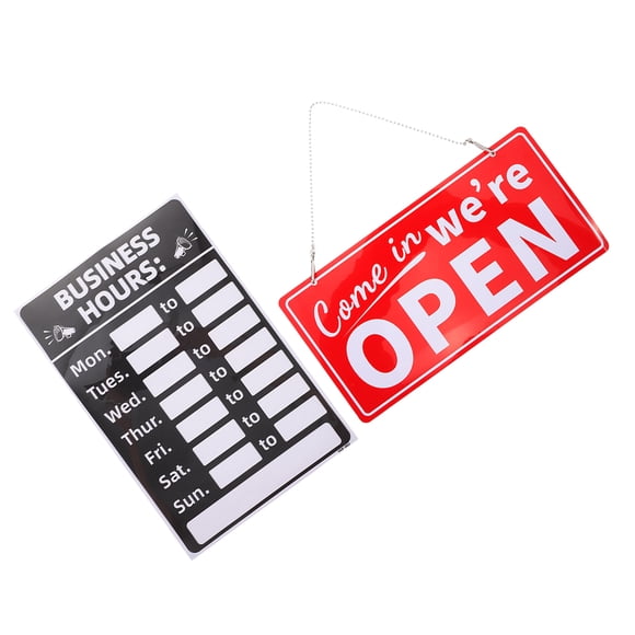 SKISUNO Hours Of Operation Sign For Restaurant Assorted Color Erasable Rectangle 1 Set