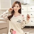 thumbnail image 3 of Autum Sleepsuit Women Cartoon Monkey Pattern Long Sleeve Sleep Wear Set, 3 of 10