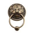 thumbnail image 2 of Aldaba de puerta con forma de cabeza de animal para puerta de entrada, estructura robusta china, diseño retro Anillo de 9.5 cm de base de 12 cm, 2 of 9