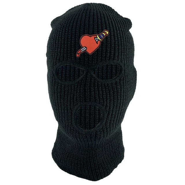 Gravity Threads Masque de Ski à 3 Trous avec Cœur - Noir