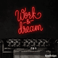 thumbnail image 4 of Craftnamesign Work Dream Neon Sign, Office Space LED Sign, Bedroom Decor, 4 of 4