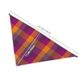 thumbnail image 3 of Naloa Purple Yellow Buffalo Plaid Dog Bandanas 1PC Washable Triangle Dog Scarfs Premium Durable Fabric, for Small Medium Large Dogs and Cats, 3 of 6