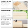 thumbnail image 6 of 3pcs Practical Desktop Wooden Storage Box Gift Storage Box Wooden Present Box, 6 of 6