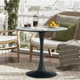 thumbnail image 2 of 31.5" Round Tulip Table in Gray, Mid-Century Modern Dining Table with Square Top and Pedestal Base, Conference Pedestal Desk, Leisure Coffee Table, Seat for 2-4, Max Loading 330lbs, K2032, 2 of 8