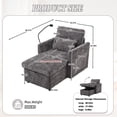 thumbnail image 5 of Newboti Furniture Multifunctional lazy person sofa recliner can be stored storage backrest with cell phone bracket chenille single leisure chair for living room bedroom small household BN.8483, 5 of 16
