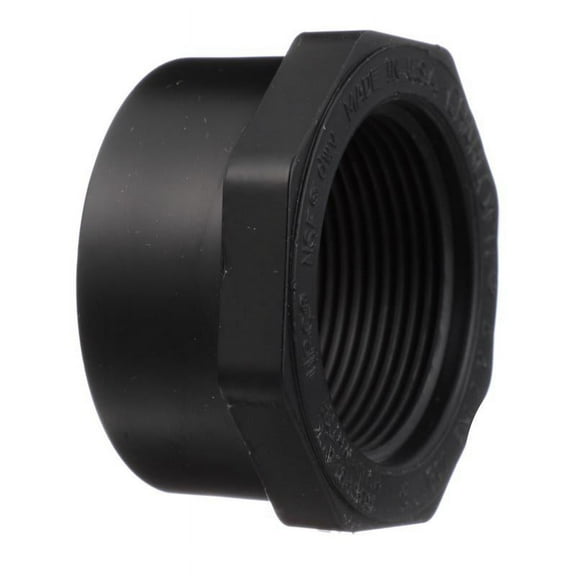 Charlotte Pipe 2 in. Spigot X 1-1/2 in. D FPT ABS Flush Bushing, Each