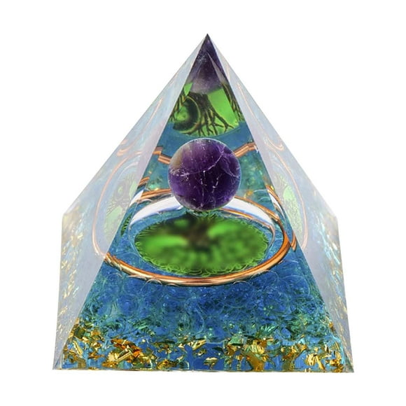 TopLLC Styles Pyramids Crystal Crushed Stone Pyramids Home Crafts Resin Ornaments Bar Decoration 5cm the Crystal