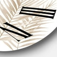 thumbnail image 3 of Designart 'Tropical Beiges Leaves' Traditional Wall Clock, 3 of 5