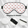 thumbnail image 4 of Naloa Heartbeat Symbol Print Sleep Mask for Sleeper, Light Blocking Sleeping Eye Mask for Women Men, Eye Shade with Adjustable Strap for Travel, Nap,Meditation, 4 of 7