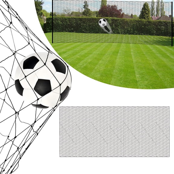 Soccer Backstop Net, High Impact Barrier Net, Nylon Practice Sports Netting Black M