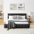 thumbnail image 6 of Queen Size Upholstered Bed ,comfortable upholstered bed frame, Chenille fabric, with headboard and solid bed frame. With drawer for storage.-Dark Gray(88.5''*68.5''*31''), 6 of 14