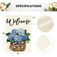 thumbnail image 5 of SM-XLHN Hydrangea Spring Summer House Flag 28x40 Inch Double Sided Outside, Floral Welcome Yard Outdoor Flag, 5 of 6