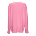 thumbnail image 4 of Women Blouses Thick Womens Shirt Womens round Neck Tops Fall Shirts Trendy Long Sleeved Athletic Shirts Women Long Sleeve Camisole for Compression Sleeve Fitness Tee Plaid Jackets Pink M, 4 of 5