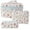 C, variant on Augper Cotton Quilted Makeup Bag Set - Floral Cosmetic Bag Travel Organizer, 3 Pieces