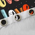 thumbnail image 4 of Manfei Ink Rainbow Blackout Curtains, Watercolor Love is Love Window Curtains Pack of 2 (38x45 Each), Black Pink, 4 of 6