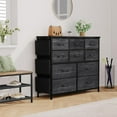 thumbnail image 1 of Drawer Dresser for Bedroom with 10 Drawers, Dressers & Chest of Drawers Large TV Stand, Long Fabric Storage Drawer with Wood Tabletop for Kids Room, Closet, Hallway, Entryway, 1 of 7