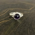 thumbnail image 3 of Solid 925 Sterling Silver Ring For Womens, Natural Amethyst Ring Gemstone Unique Handcrafted Ring For Her, 3 of 6