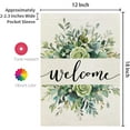 thumbnail image 6 of Spring Floral Welcome Garden Flag 12×18 Inch Double Sided for Outside Eucalyptus Small Burlap Seasonal Yard Flag, 6 of 6