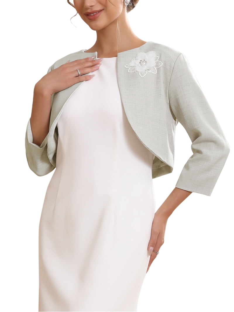 shrugs for evening dresses Clarisse - M6435 Flutter Sleeve Lace Shrug Sweetheart Evening Gown 24 / Dark Gray
