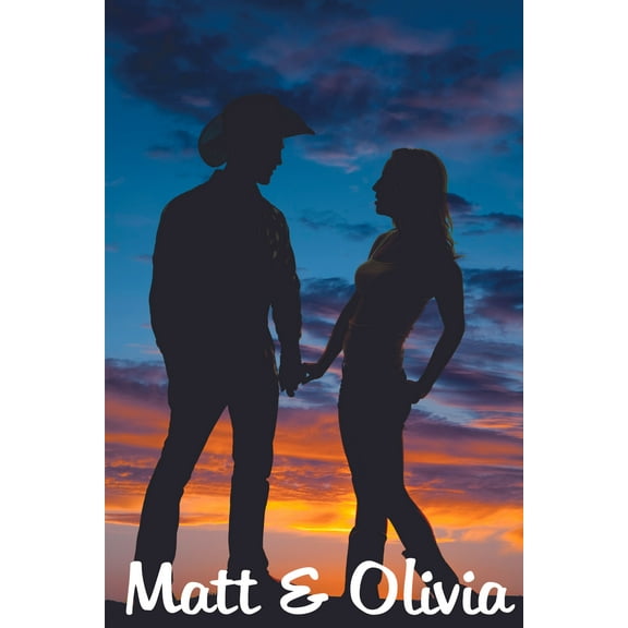 Cowboy Romantic Beautify Scenery Sky Customized Wall Decal - Custom Vinyl Wall Art - Personalized Name - Baby Girls Boys Kids Bedroom Wall Decal Room Decor Wall Stickers Decoration Size (20x12 inch)