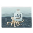 thumbnail image 1 of Octopus Ship Cutting Board, Pirate Ship in a Bottle in the Sea Jellyfish Ocean Waves Deep Water, Decorative Tempered Glass Cutting and Serving Board, in 3 Sizes, by Ambesonne, 1 of 2