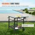 thumbnail image 2 of KFFKFF BBQ Movable Outdoor Grill Dining Cart Double-Shelf Food Prep Trolley Patio, 2 of 9