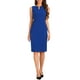 thumbnail image 2 of VESTIDO DE TRABAJO ELEGANTE SIN MANGAS PARA MUJER INSPIRE CHIC, VESTIDOS PENCIL BODYCON XS AZUL REAL, 2 of 6