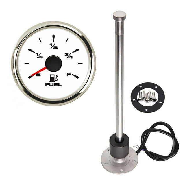 8 Colors Backlight Fuel Level Gauge With Oil Liquid Tank Fuel Level Indicator 0-190ohm Fuel Level Sensor 100-1000mm For Boat ,Easy to Install