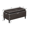 thumbnail image 4 of Convenience Concepts Designs4Comfort Magnolia Storage Ottoman with Reversible Trays, Espresso Faux Leather, 4 of 7