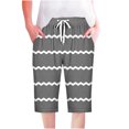 thumbnail image 2 of LEBONYARD Plus Size Shorts Clearance,Women's Shorts with Comfortable Fit,Women Shorts Casual Pants Straight Leg Drawstring Elastic Waist Loose Comfy Pants with Pockets Gray S, 2 of 5