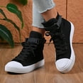 thumbnail image 3 of Rokment Women's Men's High Top Fashion Sneakers Walking Tennis Shoes Spring Fall Trendy Canvas Lace up Couples Casual Flat OTHER Size 8, 3 of 7