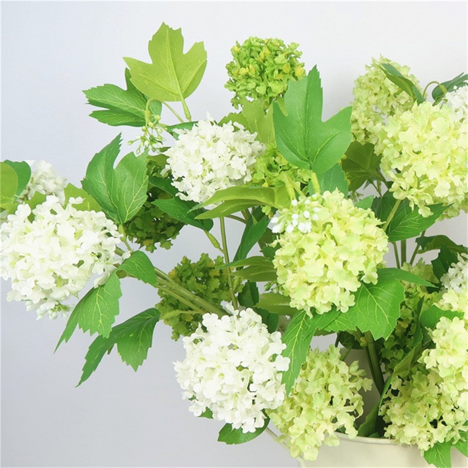 6PCS Real Touch Hydrangea Artificial Flowers - 5 Head Silk Snowball Viburnum Flowers for Outdoor & Indoor, High-End Hydrangea Wedding Decor,for Vase, Table Centerpieces, Home & Landscaping