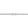 thumbnail image 3 of 925 Sterling Silver 2mm Diamond-cut Snake Chain; 22 inch; Lobster Clasp; for Adults and Teens; for Women and Men, 3 of 4