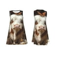 thumbnail image 7 of Yiaed Cow With Butterflies Print Women's Sleeveless Dress, Loose Fit Summer Dress, Casual Sleeveless Dress for Women, 7 of 7