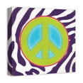 thumbnail image 2 of Creative Products Peace Sign Zebra Print 16x16 Canvas Wall Art, 2 of 5