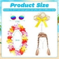 thumbnail image 3 of karymi Easter Porch Decoration Set Hawaiian Themed for Lawn Goose Statue Includes Flower Hat Wig Glasses Grass Skirt Spring Summer Holiday Yard Ornament 4 Piece Outfit Bedroom Decor, 3 of 7