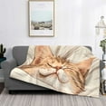 thumbnail image 2 of Fotbe Sleeping Cat In Blanket Manta de Franela con Estampado, Manta Ultrasuave para Cama, Sofá, Auto, Hipoalergénica y Antibolitas-80"x60", 2 of 6