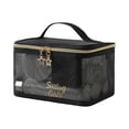 thumbnail image 5 of Mesh Visible Cosmetic Bag, Double Zippers with Handle Storage Bag,Large Capacity Portable Travel Mesh Makeup Bag, 5 of 10