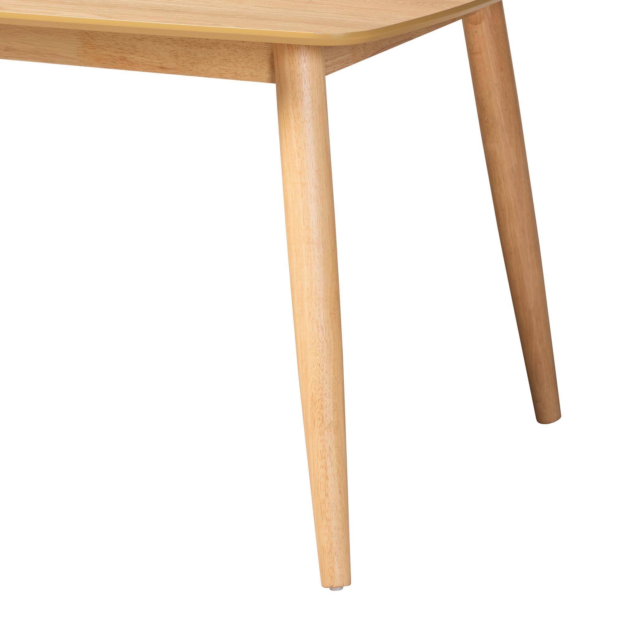 Baxton Studio Flora Mid-Century Modern Natural Oak Finished Wood Dining Table
