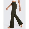 thumbnail image 3 of Pantalones CRZ YOGA Butterluxe de tiro alto y pierna acampanada en oliva, talla M, 3 of 6