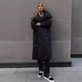 thumbnail image 4 of Parkas largas de invierno nuevas de 2024, chaqueta acolchada de algodón cálida para mujer, prendas de vestir sueltas informales para mujer, abrigo acolchado de algodón con cinturón, 4 of 5