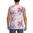 thumbnail image 4 of Kdxio Lilies Flowers for Men's Muscle T-shirt,Sleeveless for Workout Running Athletic Gym Lounge Casual, 4 of 7